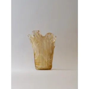 Kumlamalı Amorf Cam Vazo - Büyük Boy