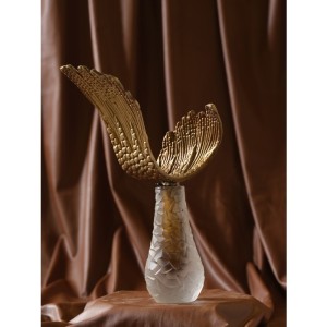 Martılı Taş Dekorlu Murano Vazo