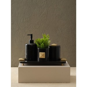 Valentino Banyo Seti(Tepsi, Diş Fırçalık, Kutu, Sıvı Sabunluk)