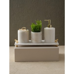 Halatlı Banyo Seti(Tepsi, Diş Fırçalık, Kutu, Sıvı Sabunluk)