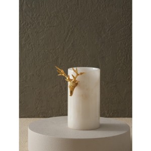 Pirinç Geyik Aksesuarlı Vazo