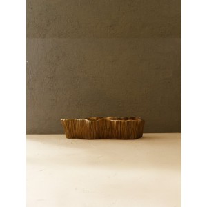 Eskitme Çizgili Amorf Saksı - Orta Boy