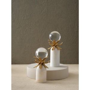 Lotus Kristal Küreli Şamdan - Orta Boy