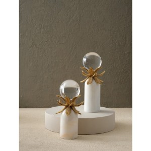 Lotus Kristal Küreli Şamdan - Büyük Boy