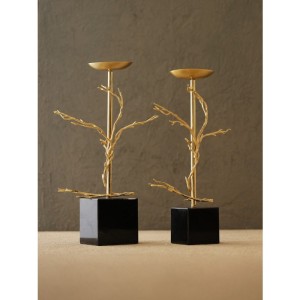 Pirinç Dallı Mumluk-Gold - Orta Boy