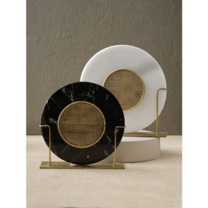 Pirinç Yarım Ay Mermer Disk - Orta Boy