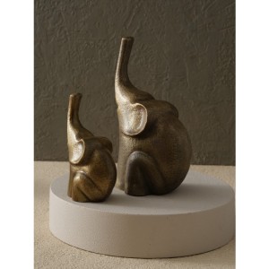 Pirinç Fil Dekor - Orta Boy