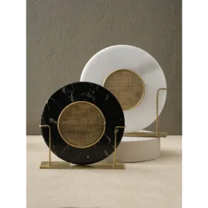 Pirinç Yarım Ay Mermer Disk - Büyük Boy