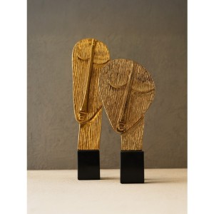 Soyut Pirinç Yüz - Büyük Boy