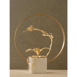 Pirinç Çiçekli Halka Dekor