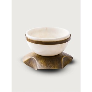 Amorf Pirinç Ayaklı Çanak