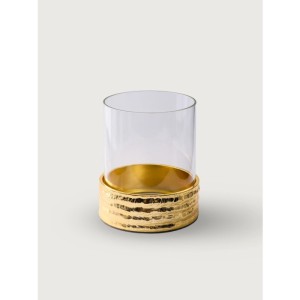 Pirinç Akıtma Cam Şamdan