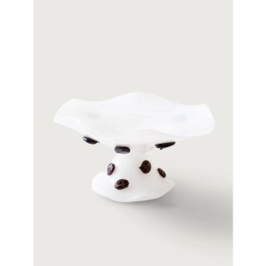 Ayaklı Puantiyeli Cam Çanak