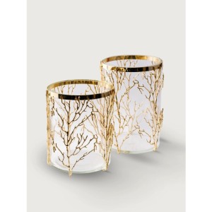 Pirinç Dallı Cam Vazo