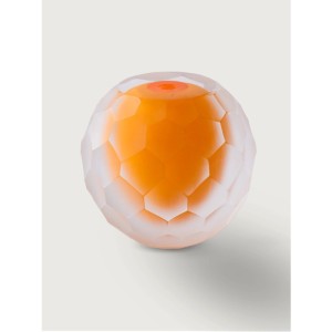 Petek Dekorlu Murano Renkli Küre Cam Dekor